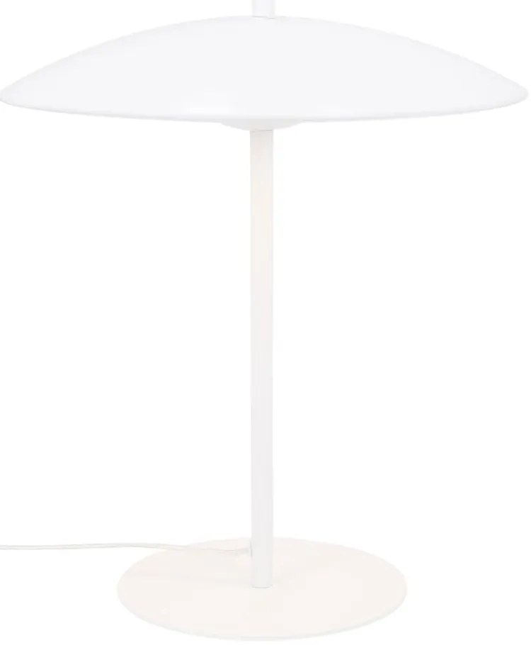 Biała lampa stołowa LED z metalowym kloszem (wysokość 41 cm) Lund – Candellux Lighting