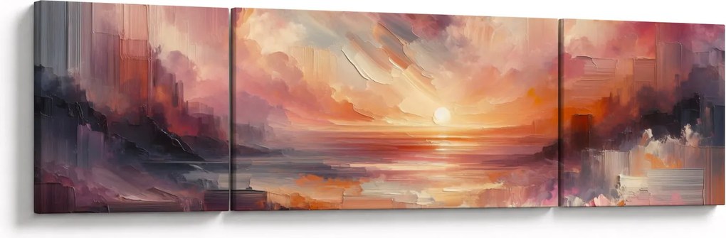 Obraz - Malowane zorze (170x50 cm)