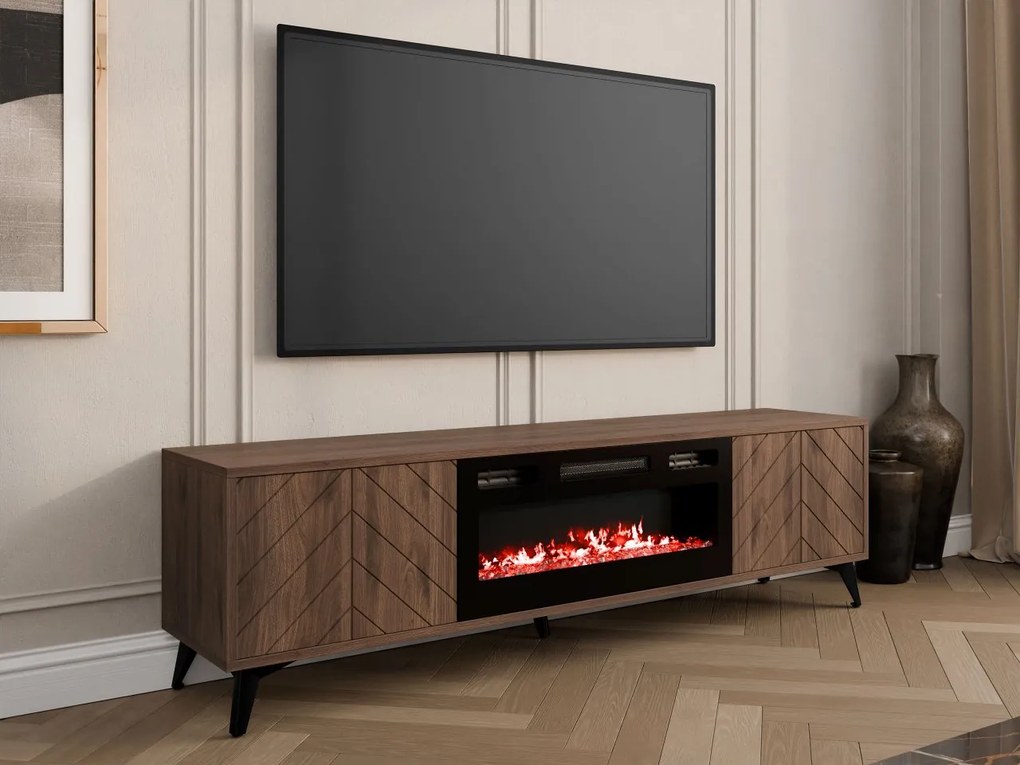 Szafka RTV z kominkiem Siprynt Bis 2D EF