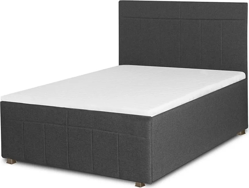 Łóżko RAM 180x200 cm Brąz Z materacem