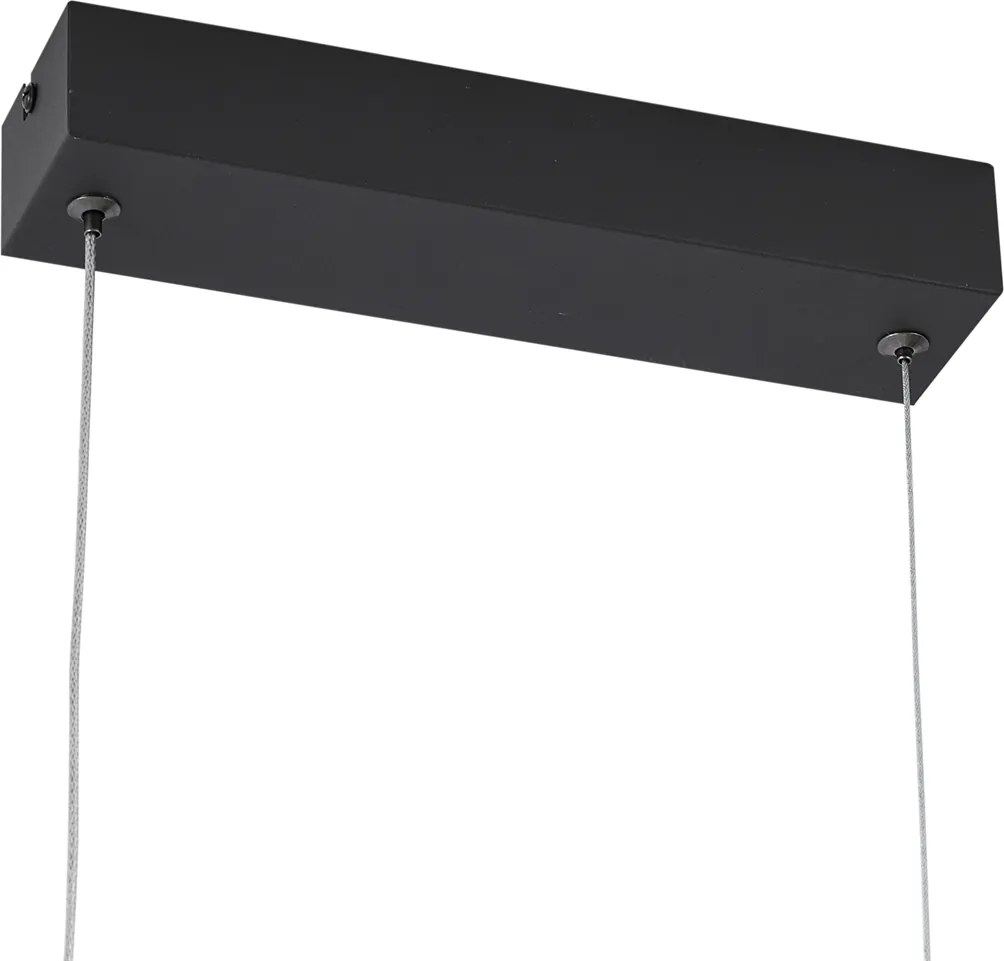 Nowoczesna lampa wisząca czarna z wbudowaną diodą LED z 3-stopniową regulacją ściemniania - Twirl