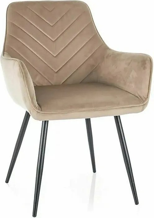 Krzesło tapicerowane FIG VELVET beżowe