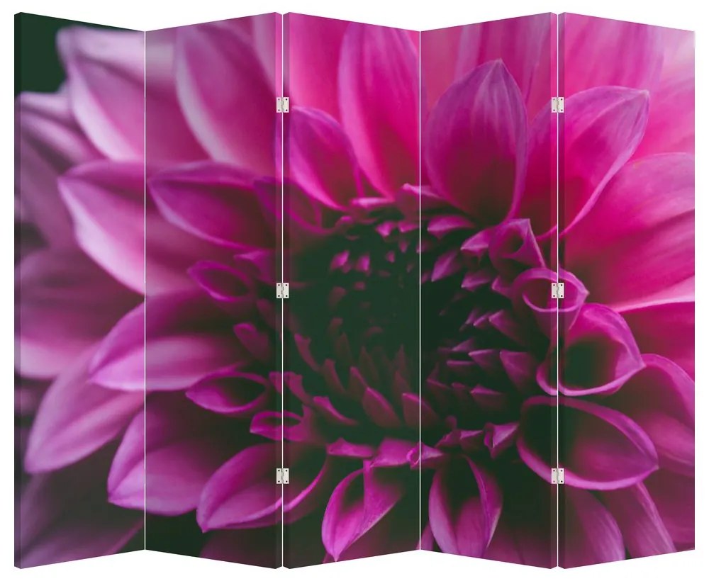 Parawan - Różowy kwiat (210x170 cm)