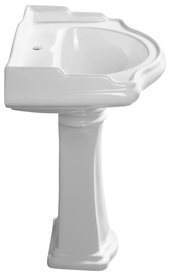 Biały ceramiczny postument pod umywalkę 73x54 cm Retro – Sapho