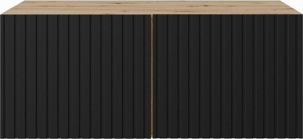 Szafka RTV wisząca LIVO 100 cm do Salonu pod Telewizor - Dąb artisan