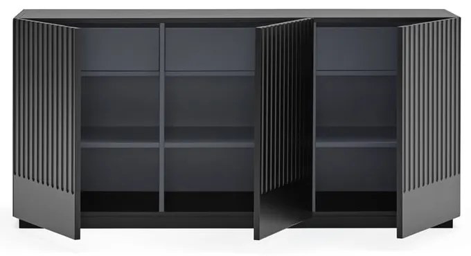 Czarny kredens Teulat Doric, szer. 150 cm