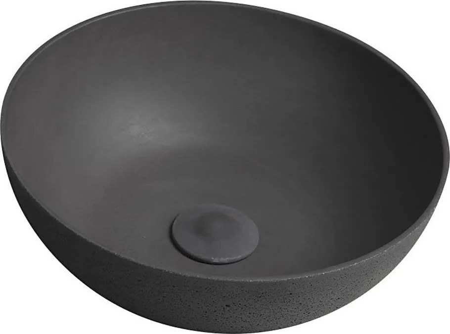 Sapho - Umywalka nablatowa FORMIGO Ø 39 cm beton/antracyt