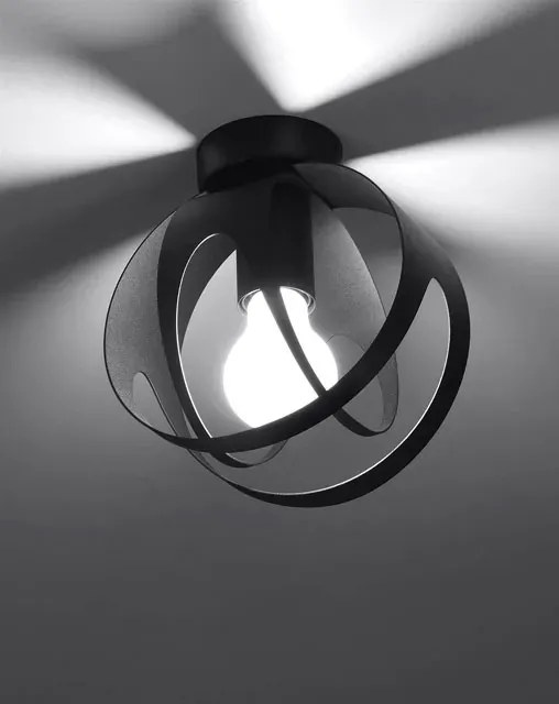 Czarna industrialna lampa sufitowa - A192-Fira