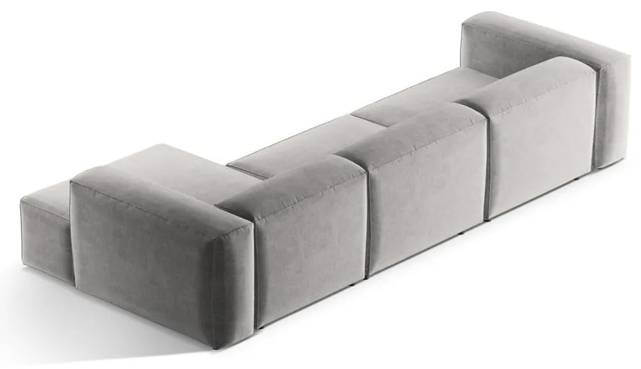 Jasnoszary narożnik (prawostronny/z szezlongiem) Bergamo – Cosmopolitan Design