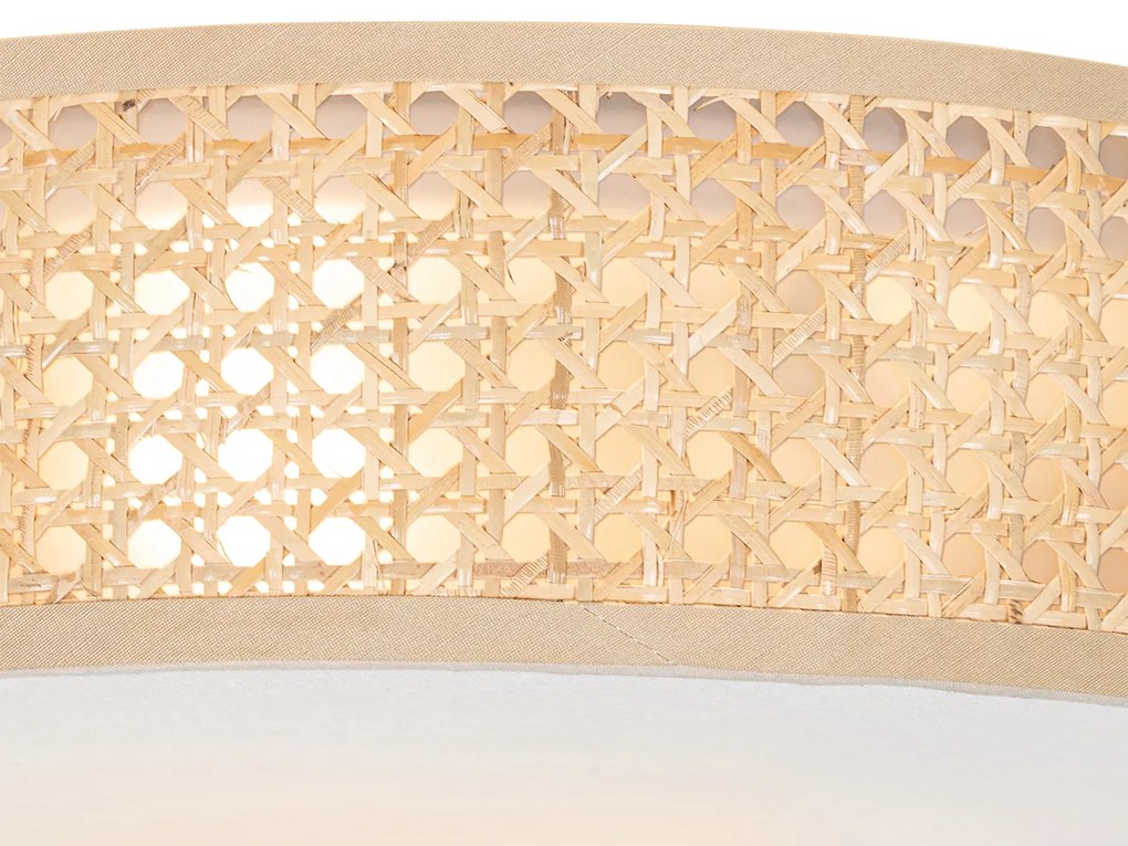 Orientalna lampa sufitowa z rattanu 40 cm 3-światła - TrommaKolonialny Oswietlenie wewnetrzne