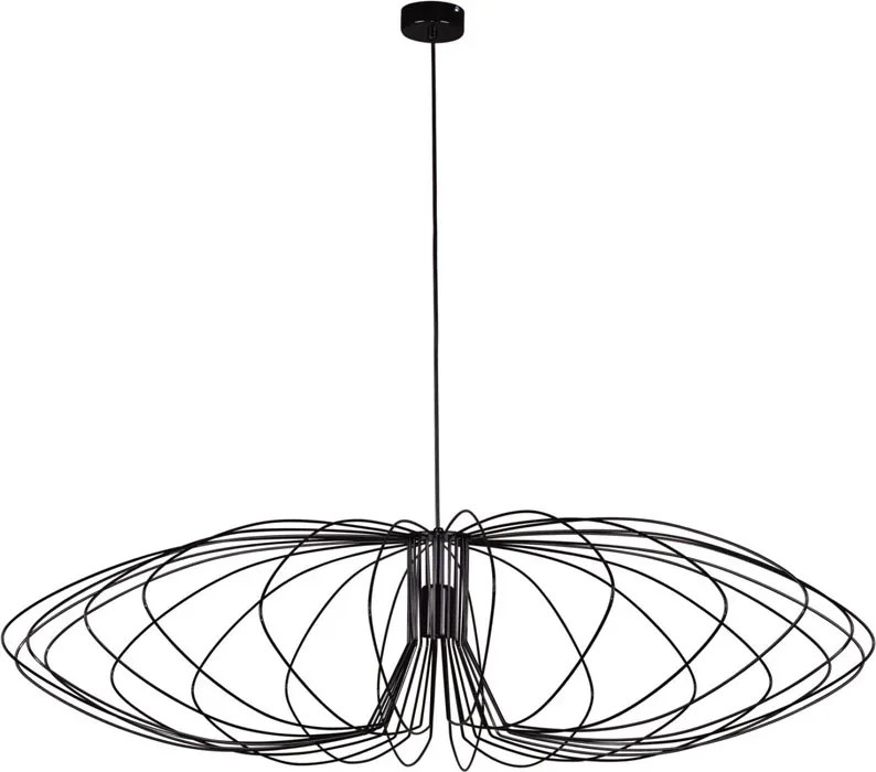 Czarna loftowa lampa wisząca druciana - 7X S056 R3-T66