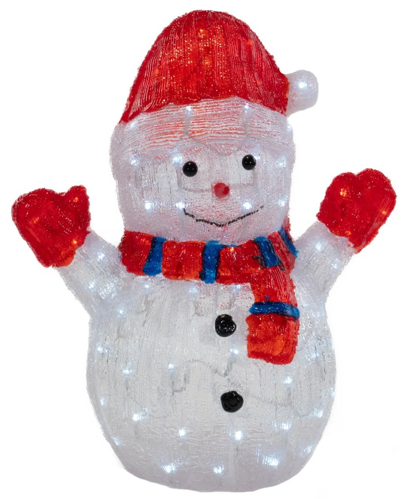 Dekoracja świąteczna, bałwan LED, 48 cm