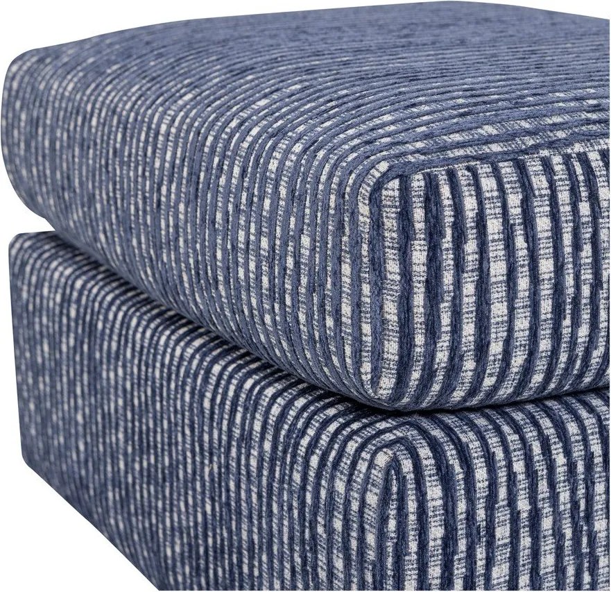 Szaroniebieski tapicerowany podnóżek Lou – WOOOD