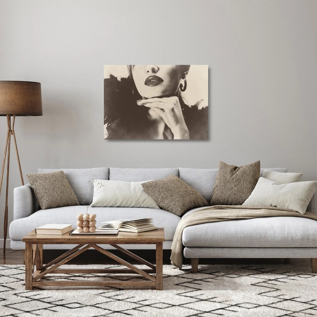 Obraz na szkle - Vintage zdjęcie kobiety (70x50 cm)