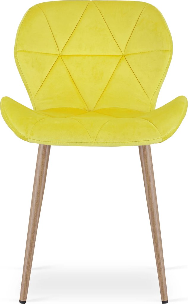 Krzesło do jadalni MANGO VELVET, żółte