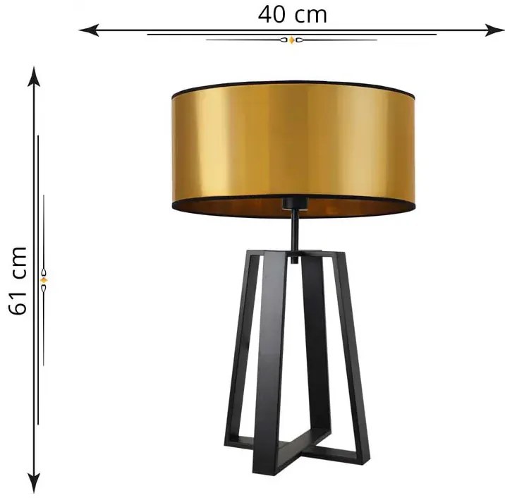 Złota lampka nocna glamour - 3X EX971 Z6-C05