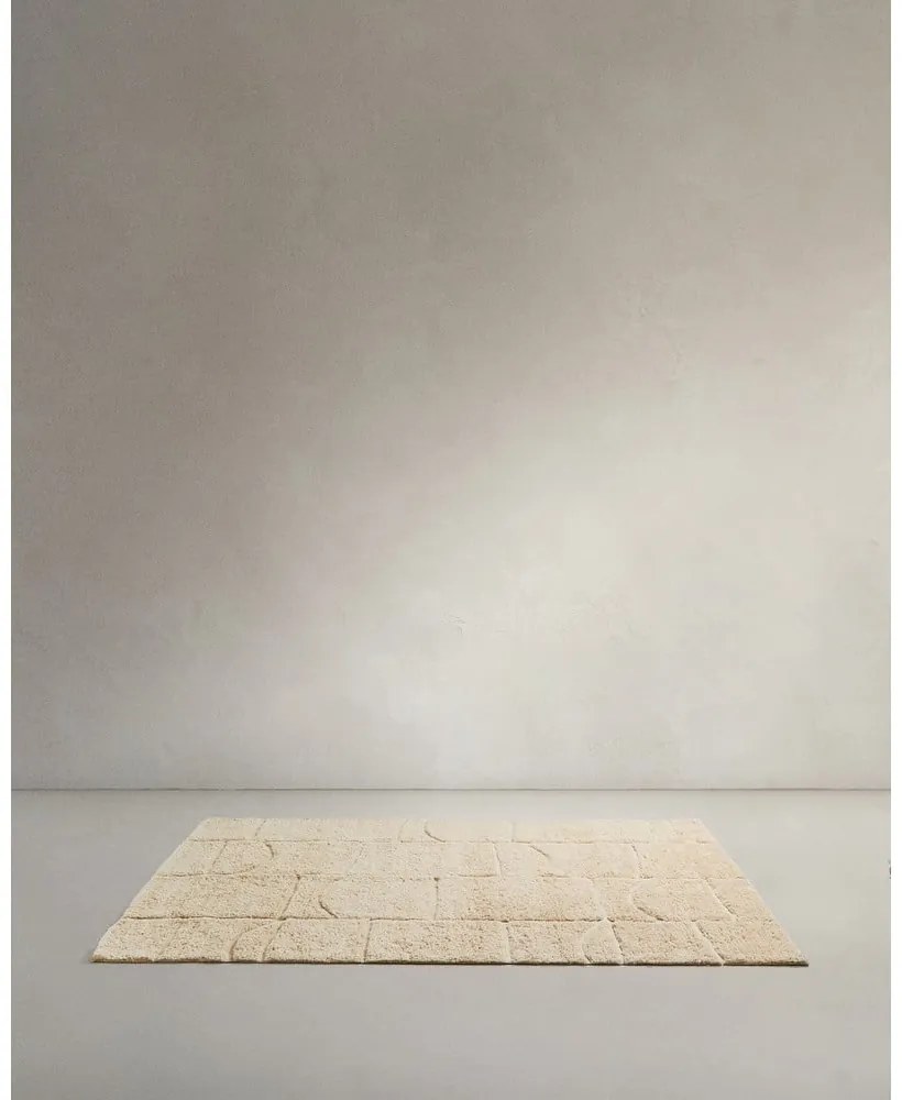 Kremowy wełniany dywan tkany ręcznie 200x300 cm Nak – Kave Home