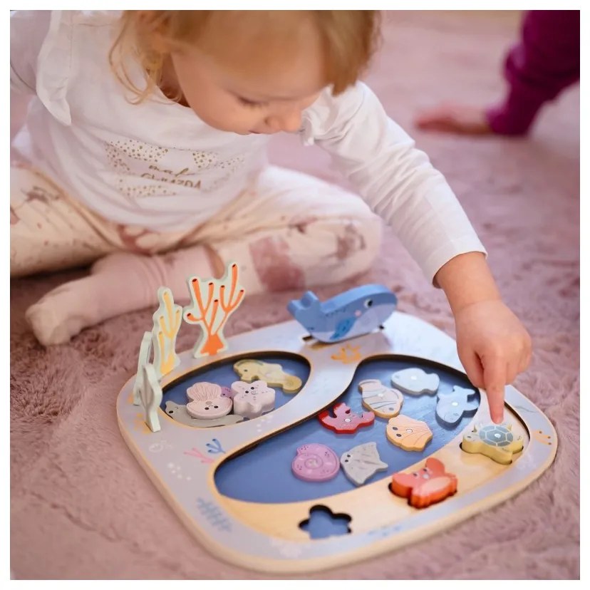 Tooky toy złowić rybkę gra zręcznościowa układanka montessori