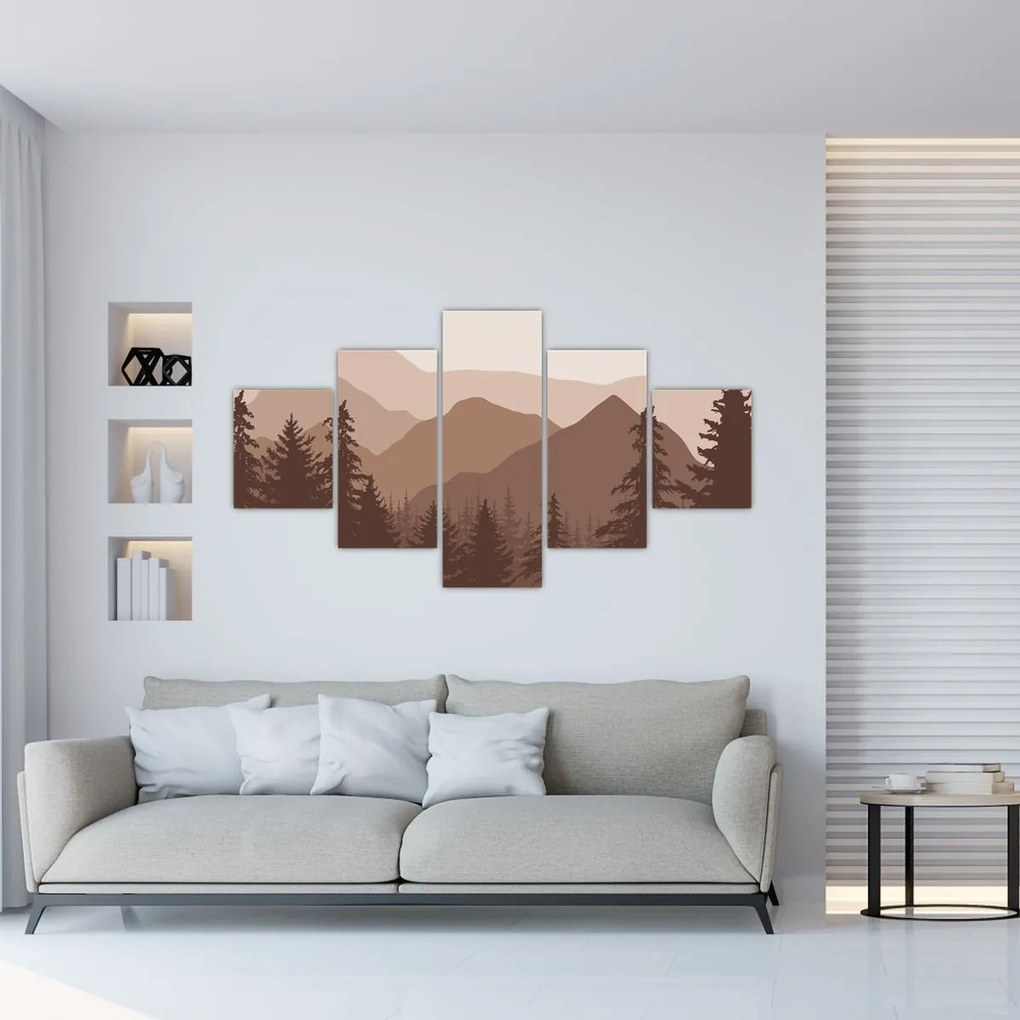Obraz - Góry Brunatne N⁰2 (125x70 cm)