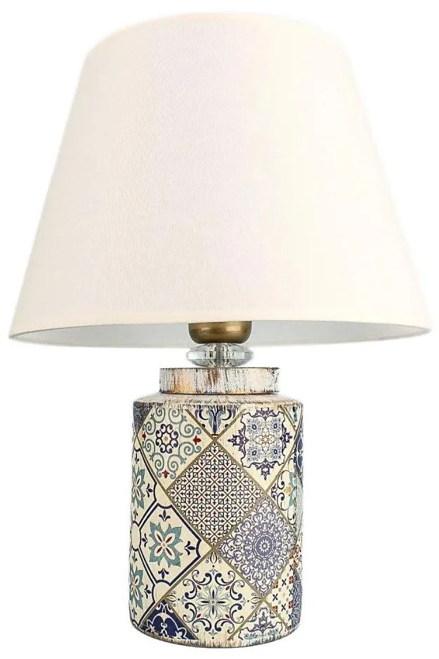 Lampa stołowa RAMZES 1xE27/40W/230V biała/szara