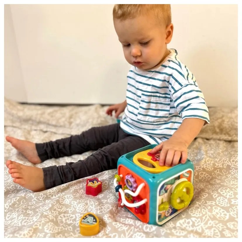 Woopie baby interaktywna kostka sensoryczna edukacyjna montessori sorter 6w1