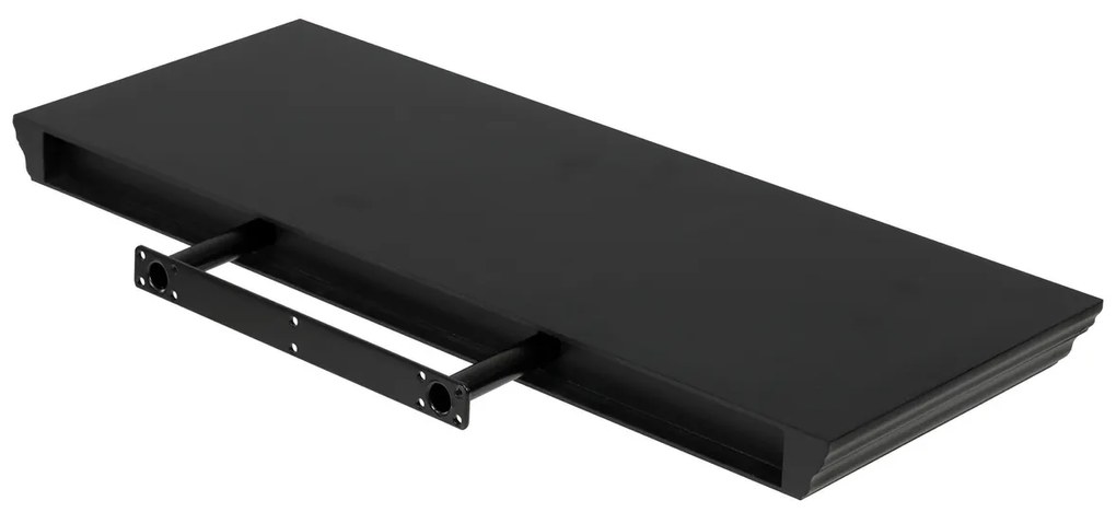 Półka ścienna P-024, matowy czarny, 60 cm