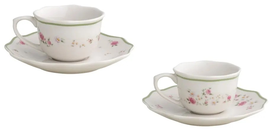 Białe porcelanowe filiżanki zestaw 2 szt. na espresso 90 ml Nonna Rosa – Brandani