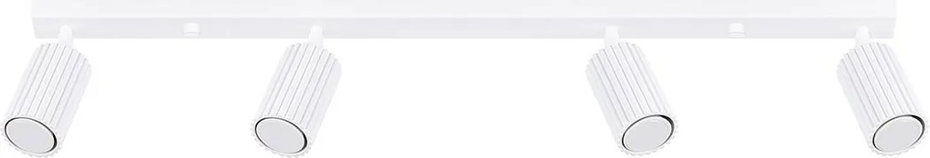 Lampa Sufitowa Minimalistyczny Karbon, Aluminium - 4 Źródło - L.81 X H.16.5 Cm - Biały