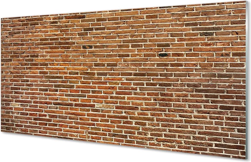 Szkło do Kuchni na Ścianę Czerwony Mur Loftowy