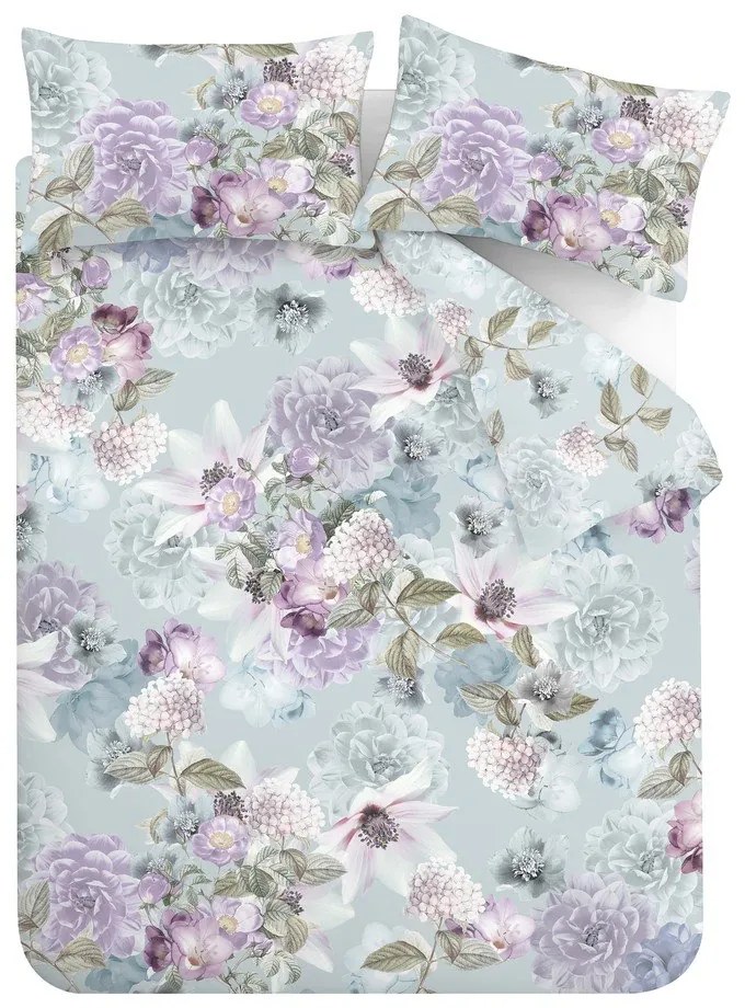 Jasnoniebieska pościel dwuosobowa 230x220 cm Floral Serenity – RHS