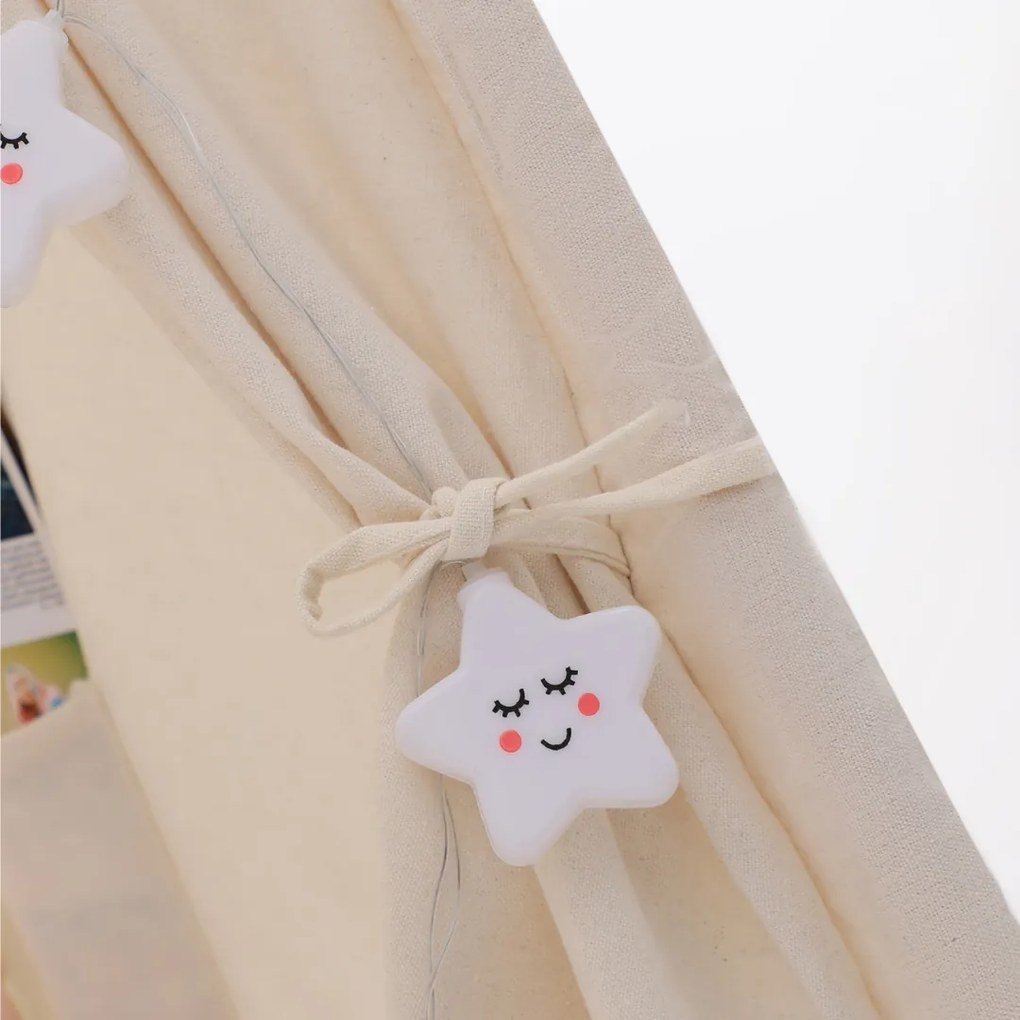 Namiot tipi JULIUS, 120x120x160cm, biała/szara Jurhan