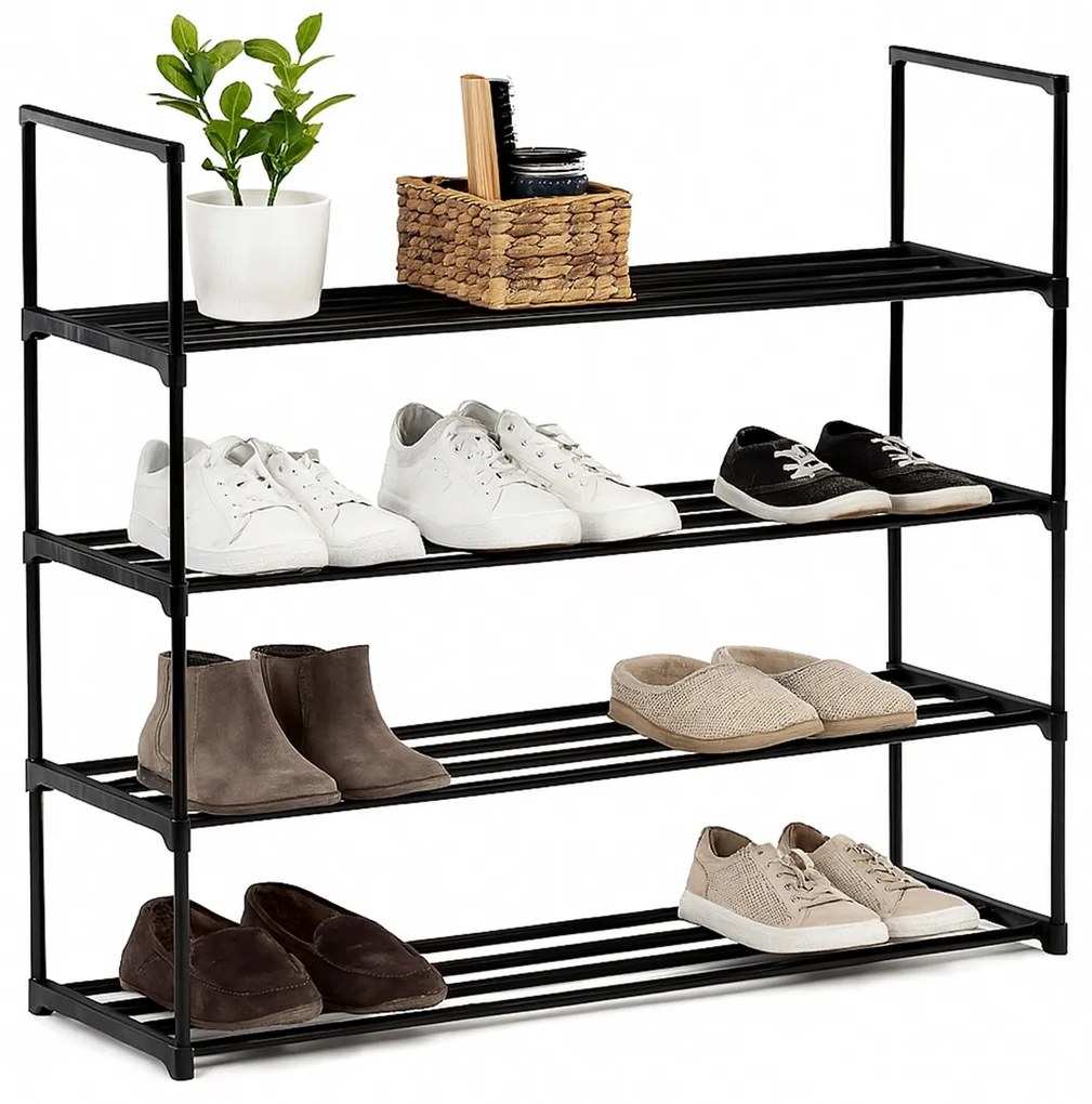 Szafka na buty GD-406 BK, metal, czarna