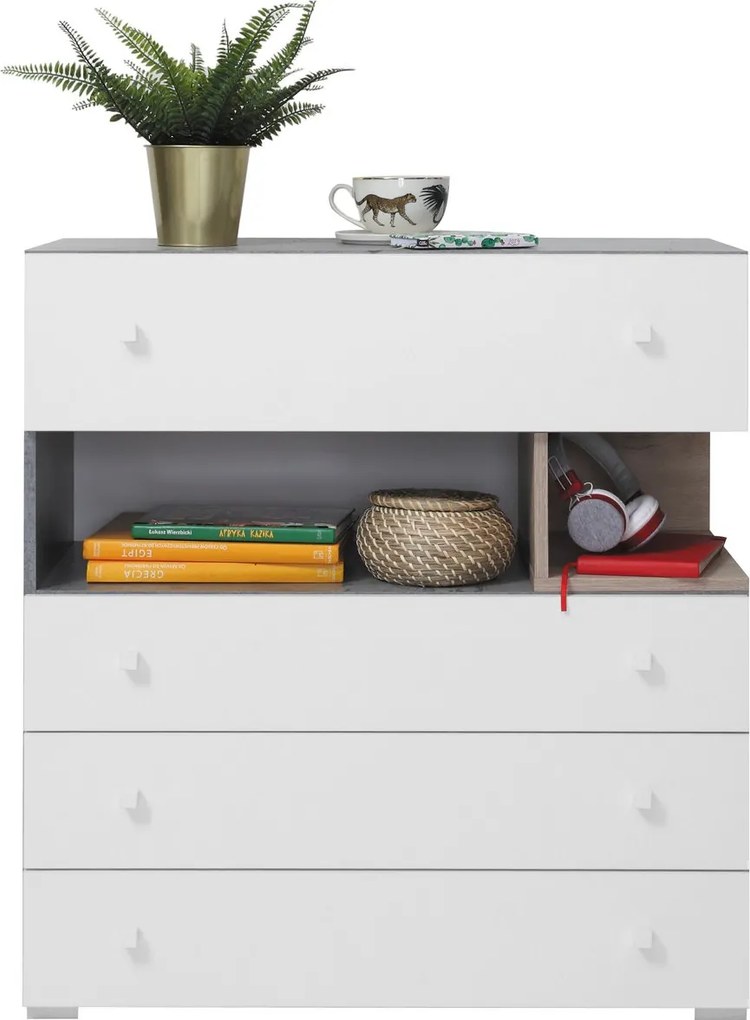 Komoda GALIA 85 cm do Salonu Sypialni Biały