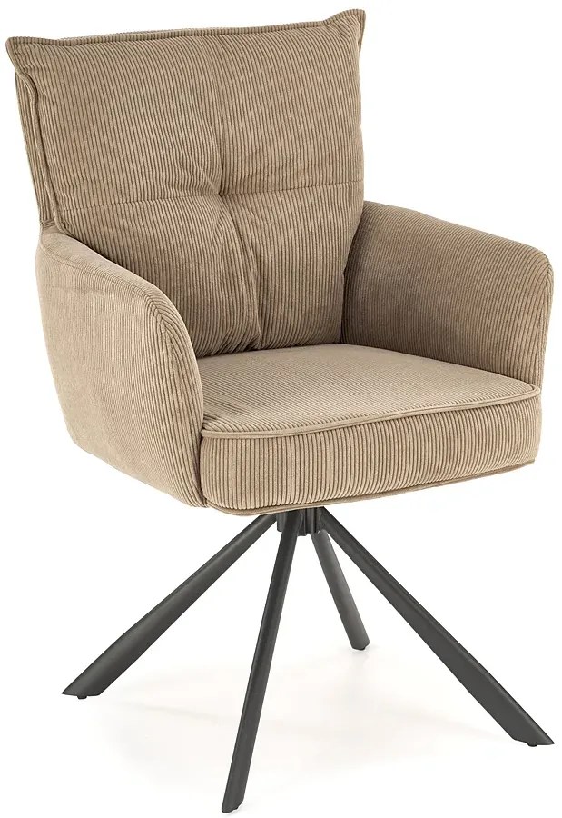 Beżowy obrotowy fotel wypoczynkowy S8-Z95