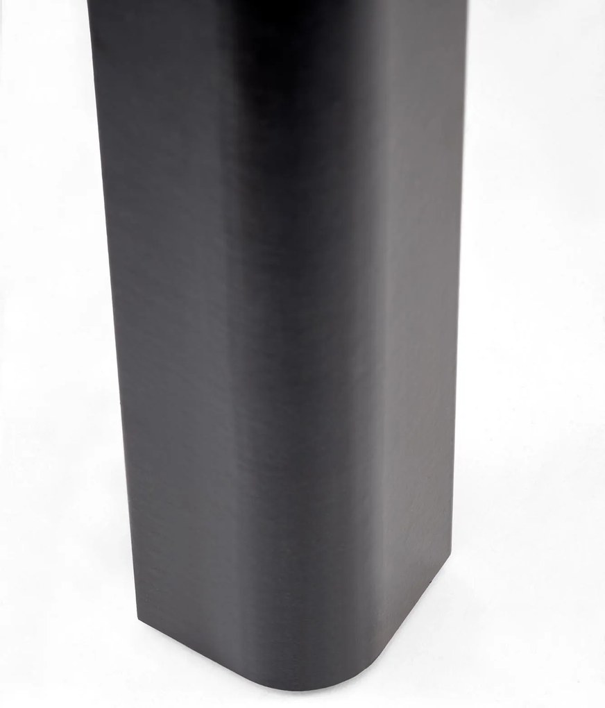 Stół okrągły rozkładany płyta kaszmir/czarny 102-142/102/76 cm RINGO