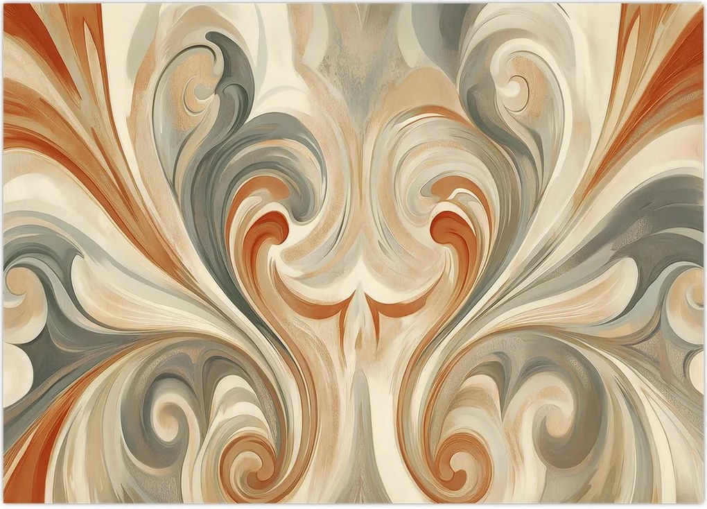 Obraz na szkle - Wiry w ziemistych barwach (70x50 cm)