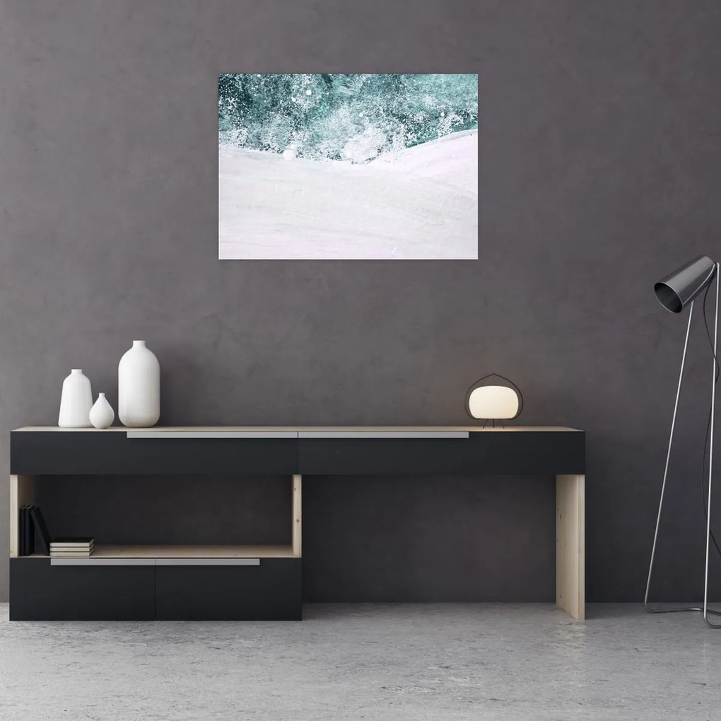 Obraz - Turkusowa abstrakcja (70x50 cm)