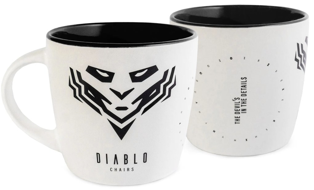 Kubek Diablo Chairs biało-czarny