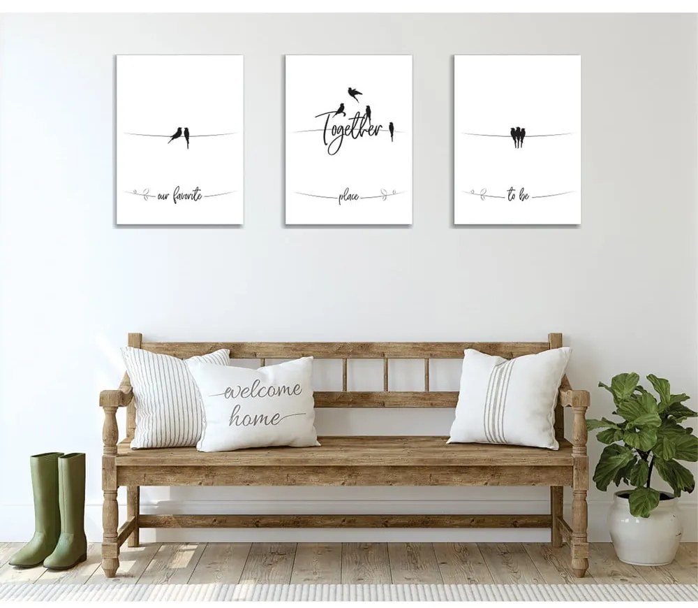 Obrazy zestaw 3 szt. 30x40 cm – Wallity