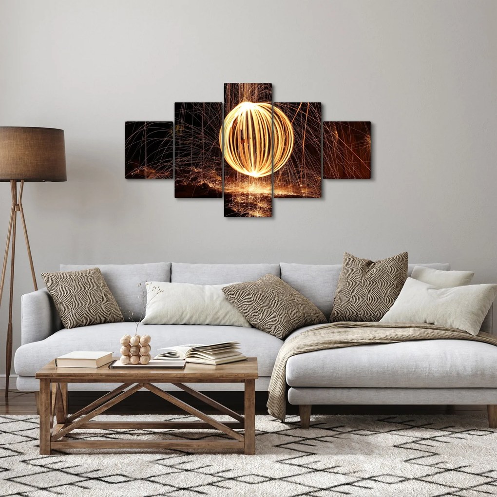 Obraz świecących kul (125x70 cm)