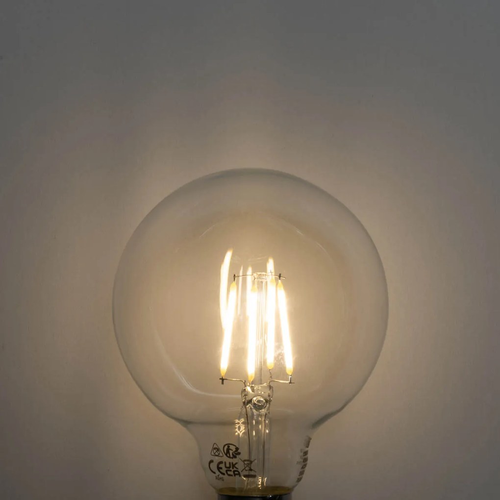 Zestaw 5 Żarówka LED E27 z 3-stopniowym ściemnianiem G95 4W 450lm 3000K