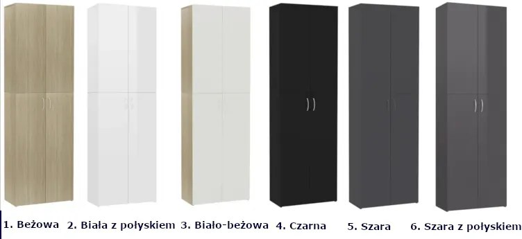Czarna szafa biurowa - Dunik