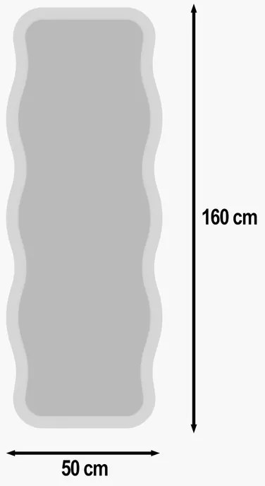 Lustro Aror White 50 x 160 cm