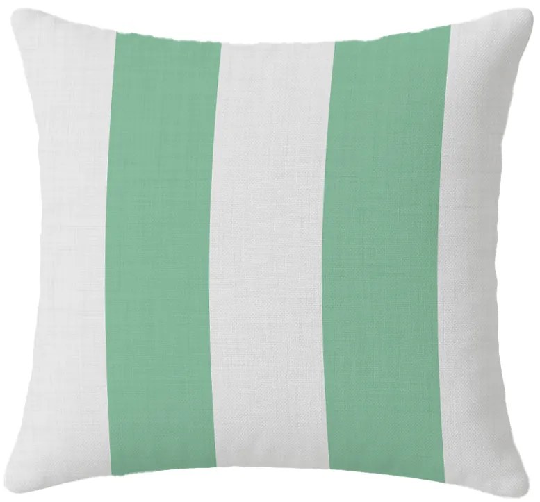 Zestaw 2 sztuk dekoracyjnych poszewek na poduszki STRIPES 45x45 cm, biało-zielona