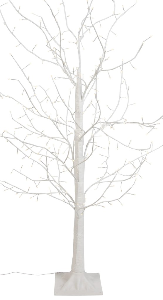 Świąteczna lampa podłogowa białe drzewko 120 cm z LED z timerem IP44 - Ki