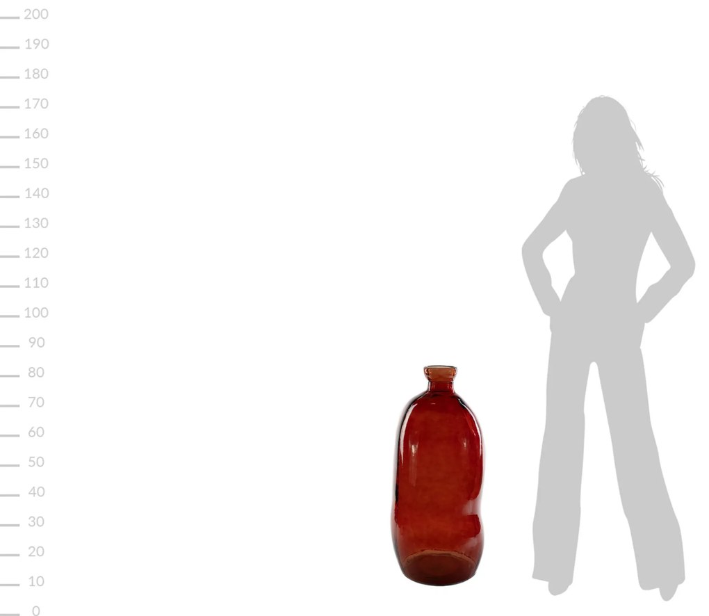 Duży wazon ze szkła z recyklingu DAME JEANNE, 73 cm
