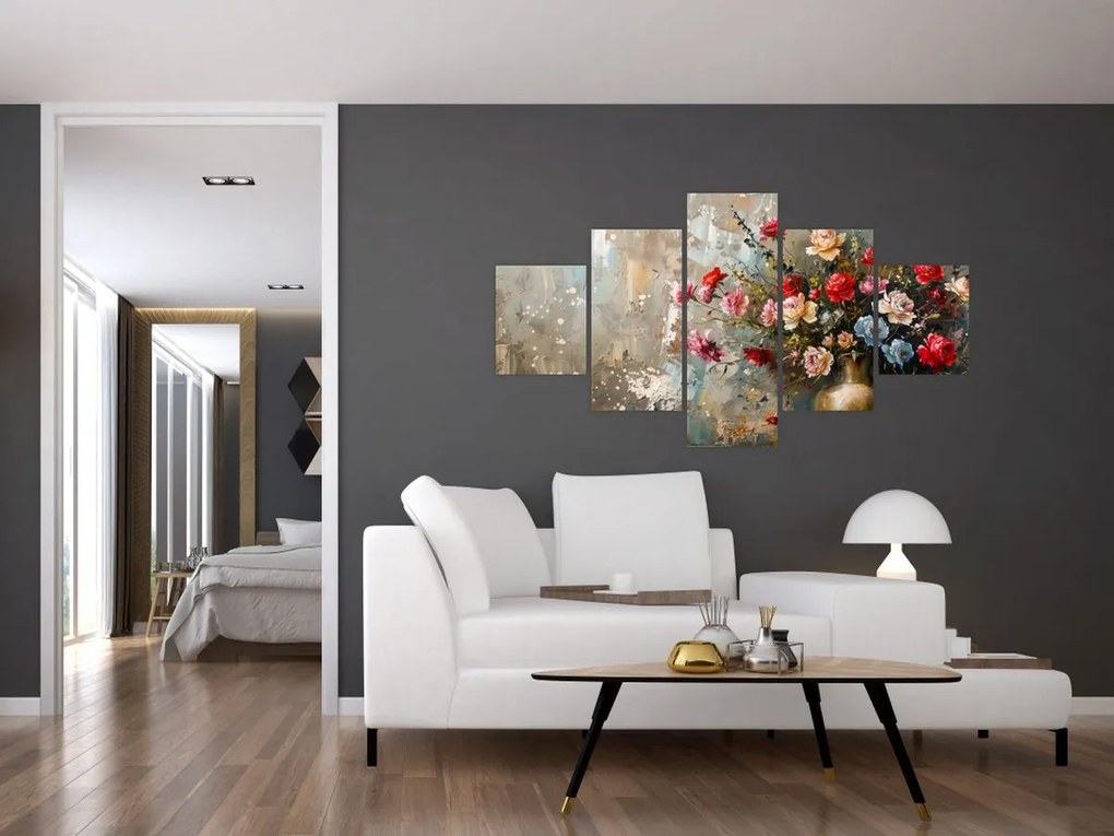 Obraz - Wazon z kwiatami (125x70 cm)