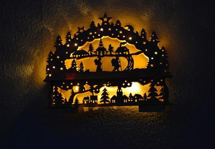 Świąteczna dekoracja – Bożonarodzeniowa sceneria – 10 LED diody