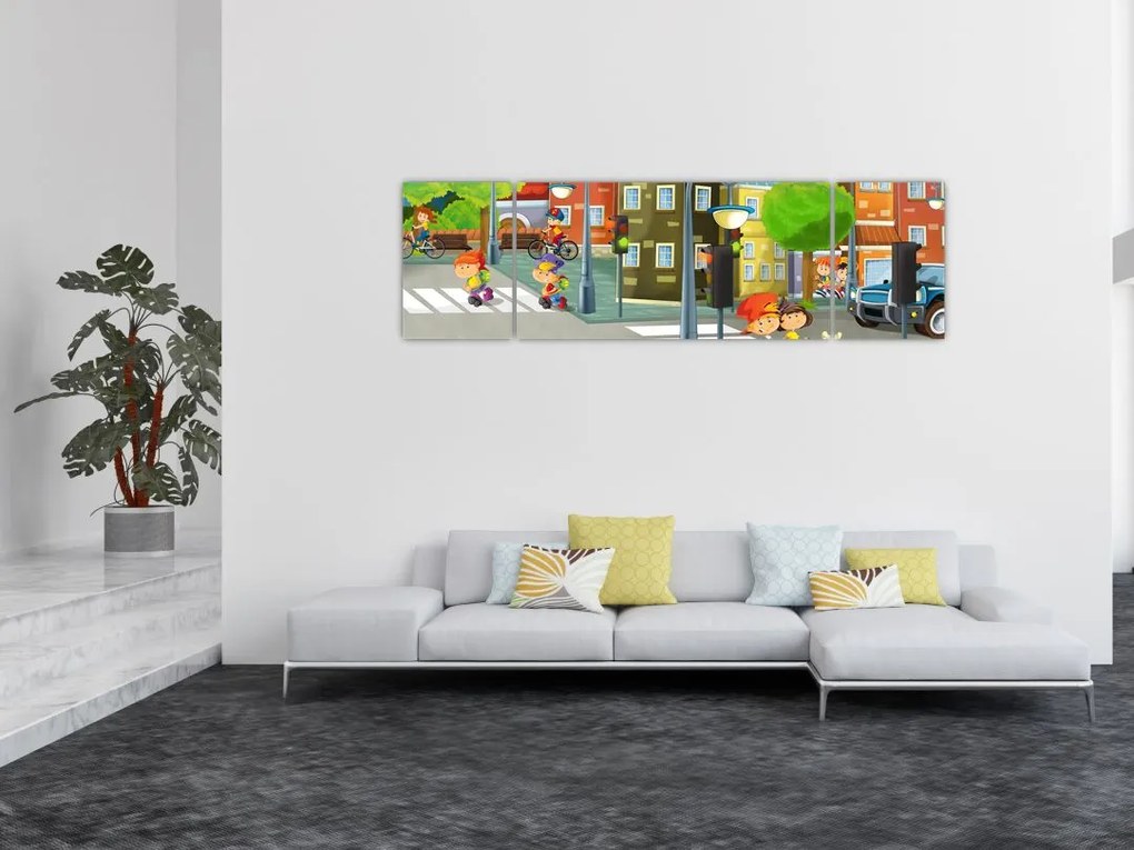 Obraz - Dziecięce miasteczko (170x50 cm)