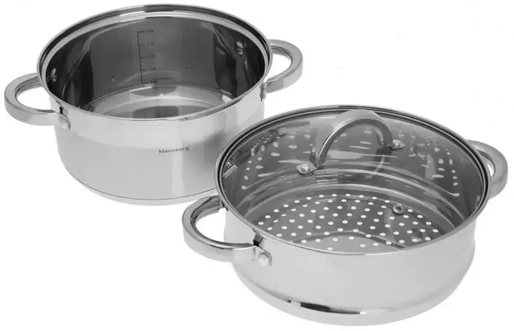 3 elementowy zestaw garnków na parę 22cm A5-W98